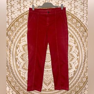 LADIES “WHITE HOUSE BLACK MARKET” BURNT ORANGE STRAIGHT LEG CROP PANT…SIZE 8